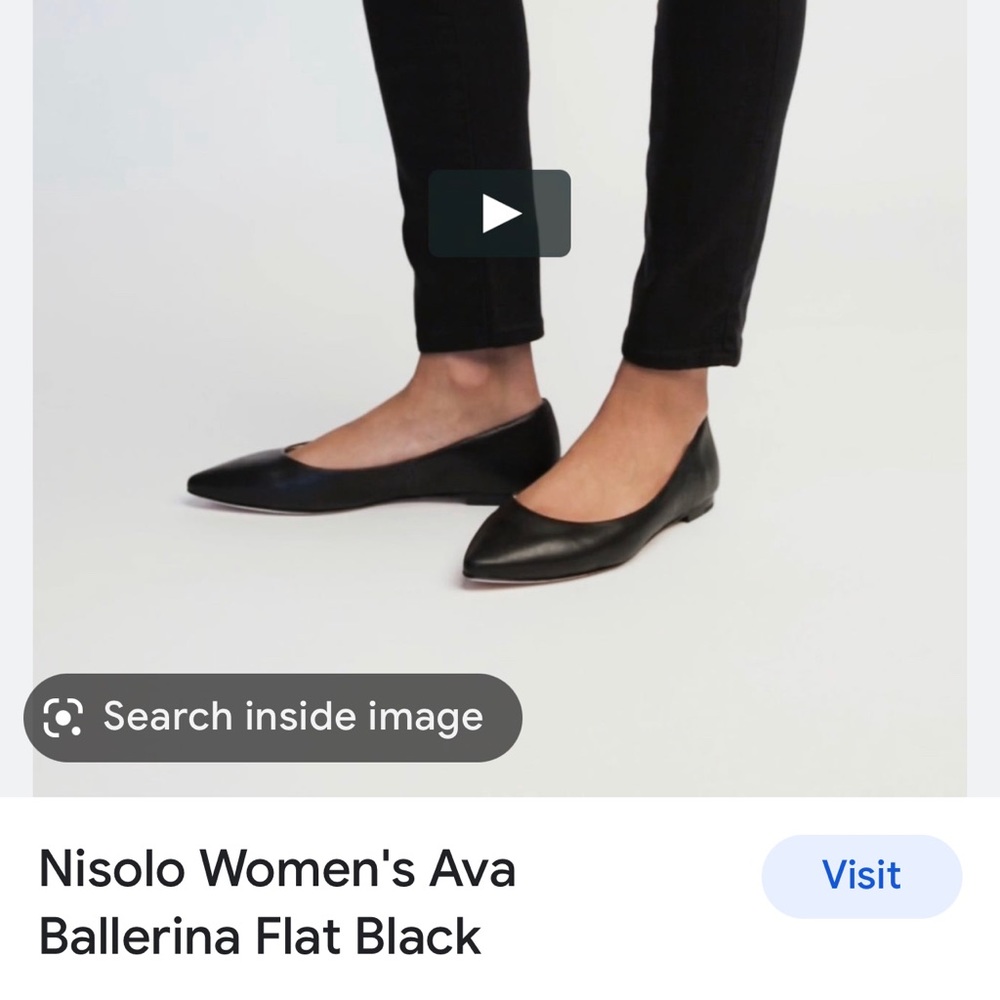 Nisolo Ava Black Leather Flats